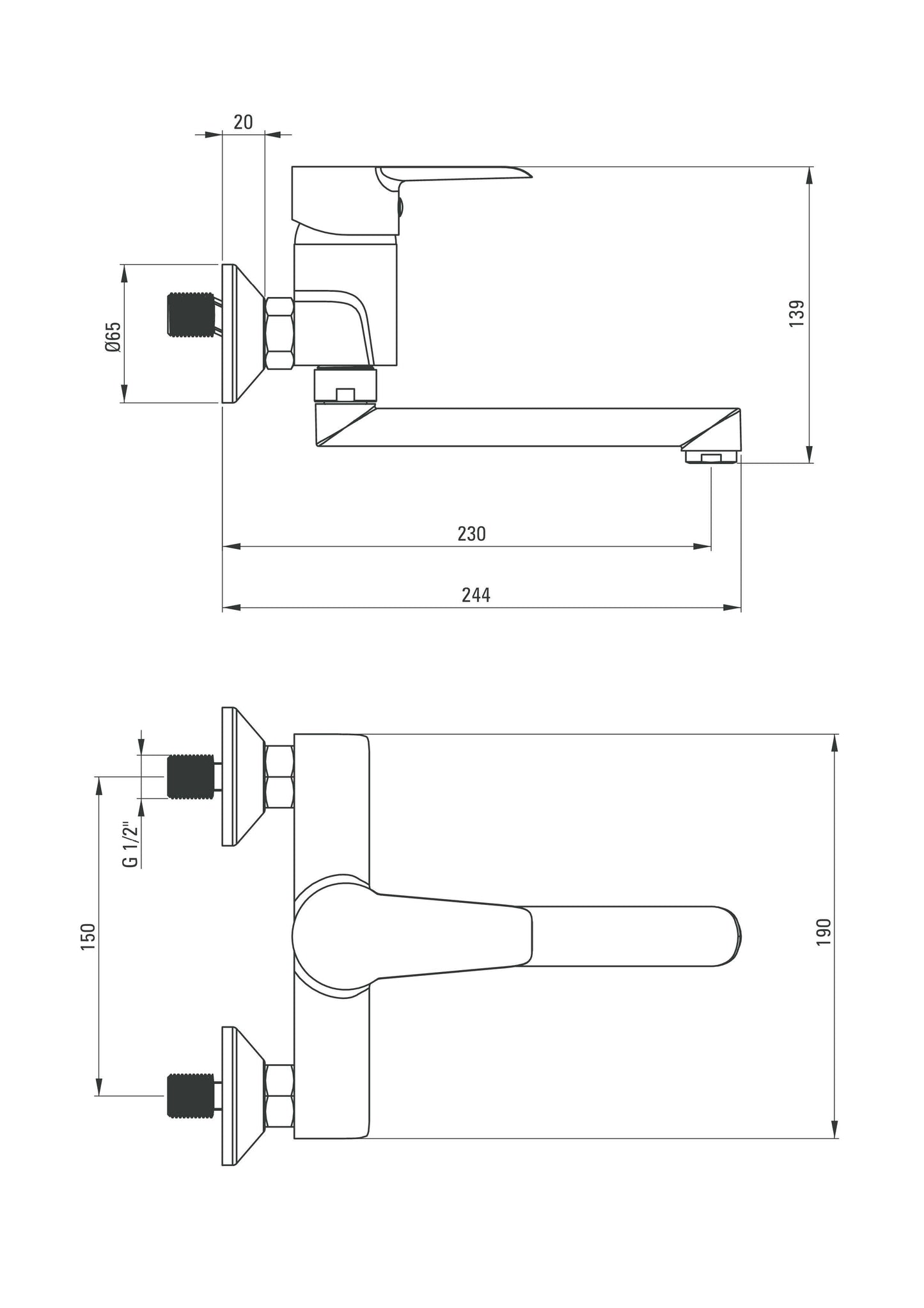 DEANTE Corio wash basin mixer with swivel spout and ECO click head // Chrome // BFCE050M