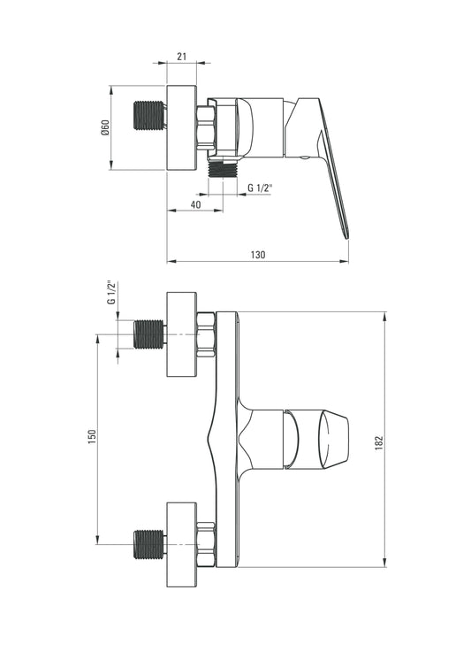 DEANTE Jasmin Duscharmatur // Nero // BGJ-N40M