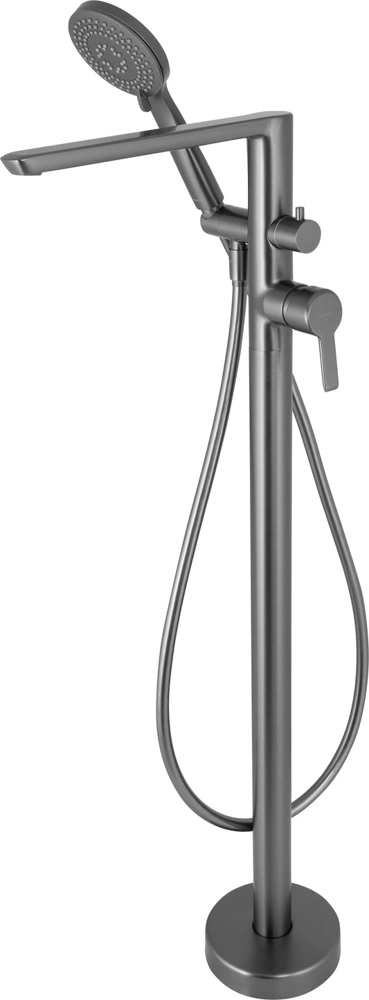 DEANTE Arnika Wannenarmatur Freistehend mit Brausegarnitur // Titanium // BQA-D17M