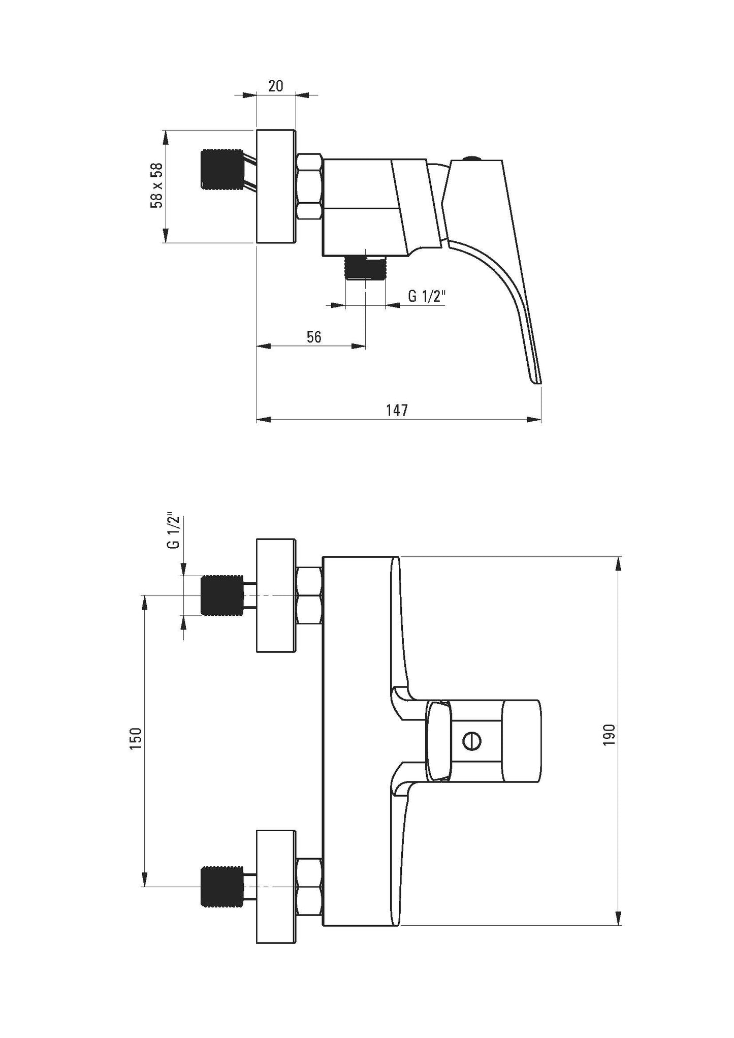 DEANTE Hiacynt Duscharmatur // Chrom // BQH-040M