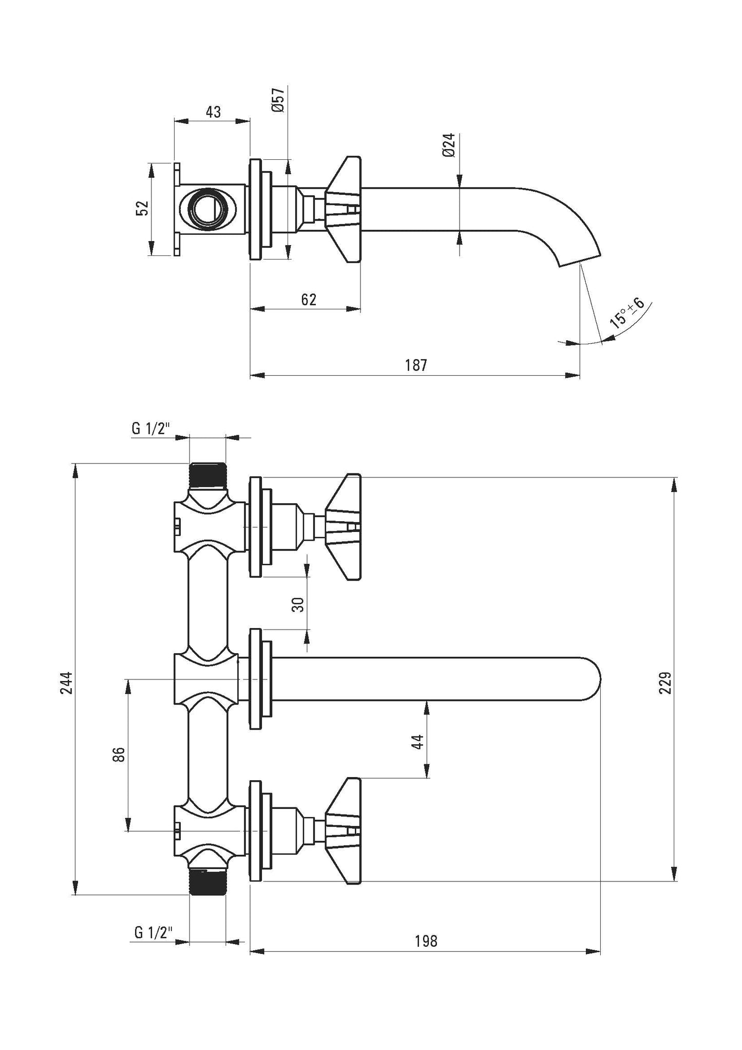 DEANTE Temisto Waschtischarmatur Unterputz // Chrom // BQT-054D