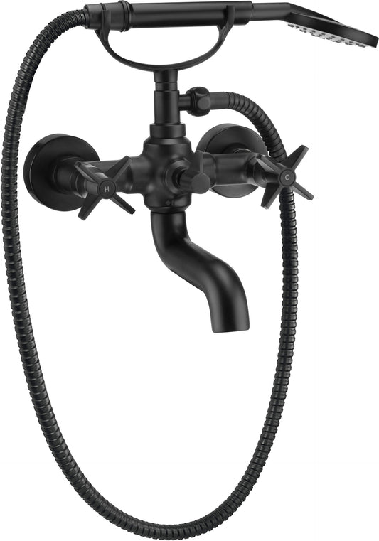 DEANTE Temisto Wannenarmatur mit Brausegarnitur // Nero // BQT-N11D