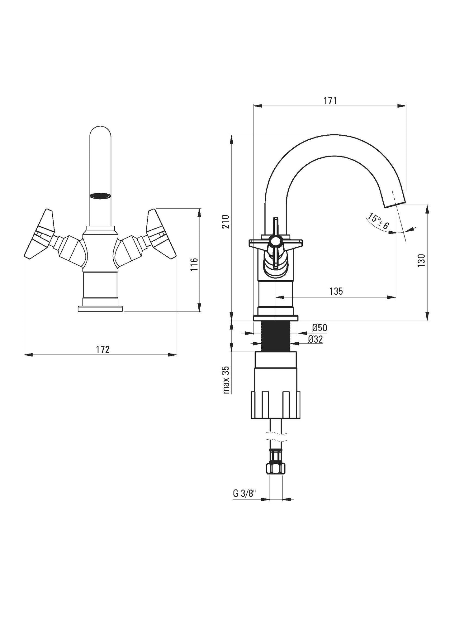 DEANTE Temisto Waschtischarmatur // Nero // BQT-N20D