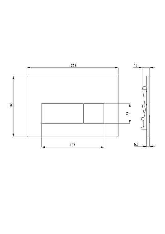 DEANTE Silia Unterputz - WC - Set 6 - in - 1 // Weiß - Titanium // CDLT6ZPW erhältlich bei Twoda Shop