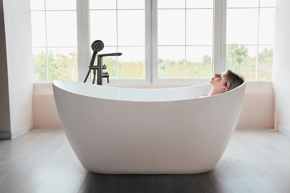 DEANTE Arnika Freistehende Badewanne - Oval - 170 cm // Weiß // KDA-017V