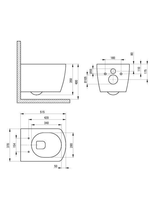 DEANTE Blur Unterputz - WC - Set 6 - in - 1 // Weiß - Bianco // CDZA6ZPW erhältlich bei Twoda Shop