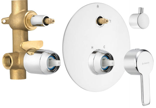 DEANTE Arnika Duscharmatur mit Umstellventil Unterputz // Chrom // BQA - 044P erhältlich bei Twoda Shop