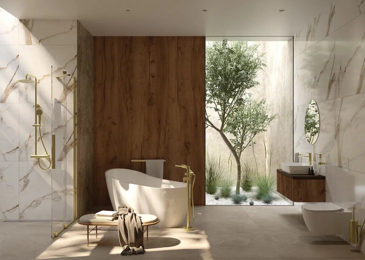 DEANTE Arnika Freistehende Badewanne - Asymmetrisch - 170 cm // Weiß // KDA - 017W erhältlich bei Twoda Shop