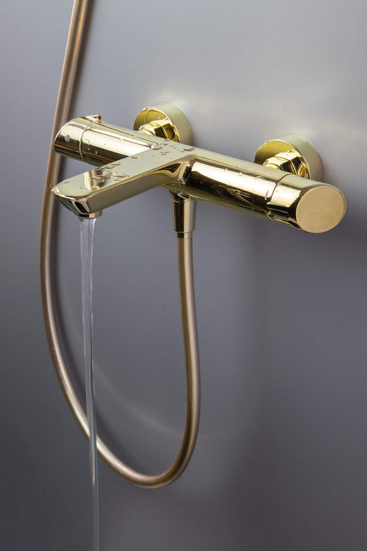 DEANTE Arnika Wannenarmatur mit Drehregler // Gold // BQA - Z10M erhältlich bei Twoda Shop