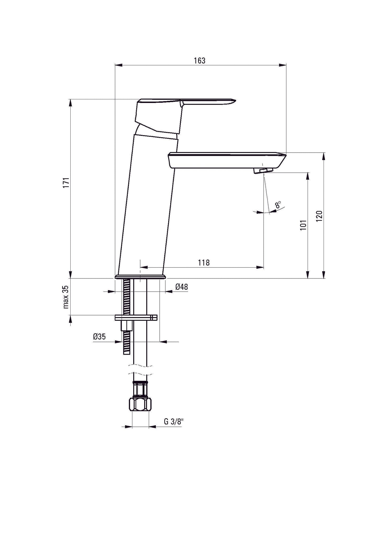 DEANTE Arnika Waschtischarmatur // Titan // BQA - D20M erhältlich bei Twoda Shop