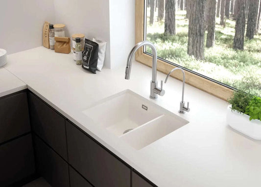 DEANTE Eridan Granitspülbecken - 1.5 - Becken // Alabaster // ZQE - A503 erhältlich bei Twoda Shop