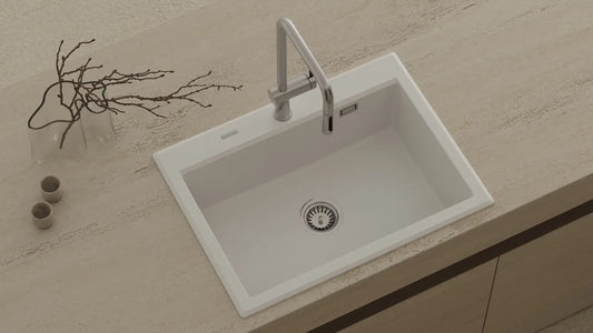 DEANTE Eridan Granitspülbecken // Alabaster // ZQE - A103 erhältlich bei Twoda Shop