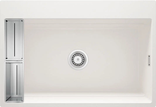 DEANTE Magnetic Granitspülbecken Magnetisch // Alabaster // ZRM - A10B erhältlich bei Twoda Shop