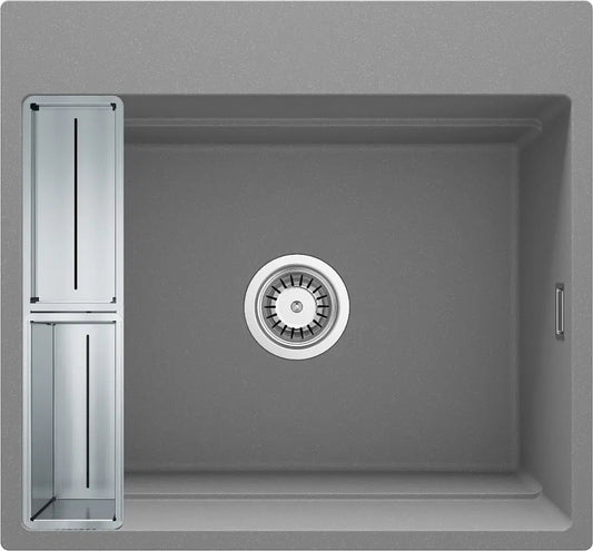 DEANTE Magnetic Granitspülbecken Magnetisch // Grau Metallic // ZRM - S10A erhältlich bei Twoda Shop