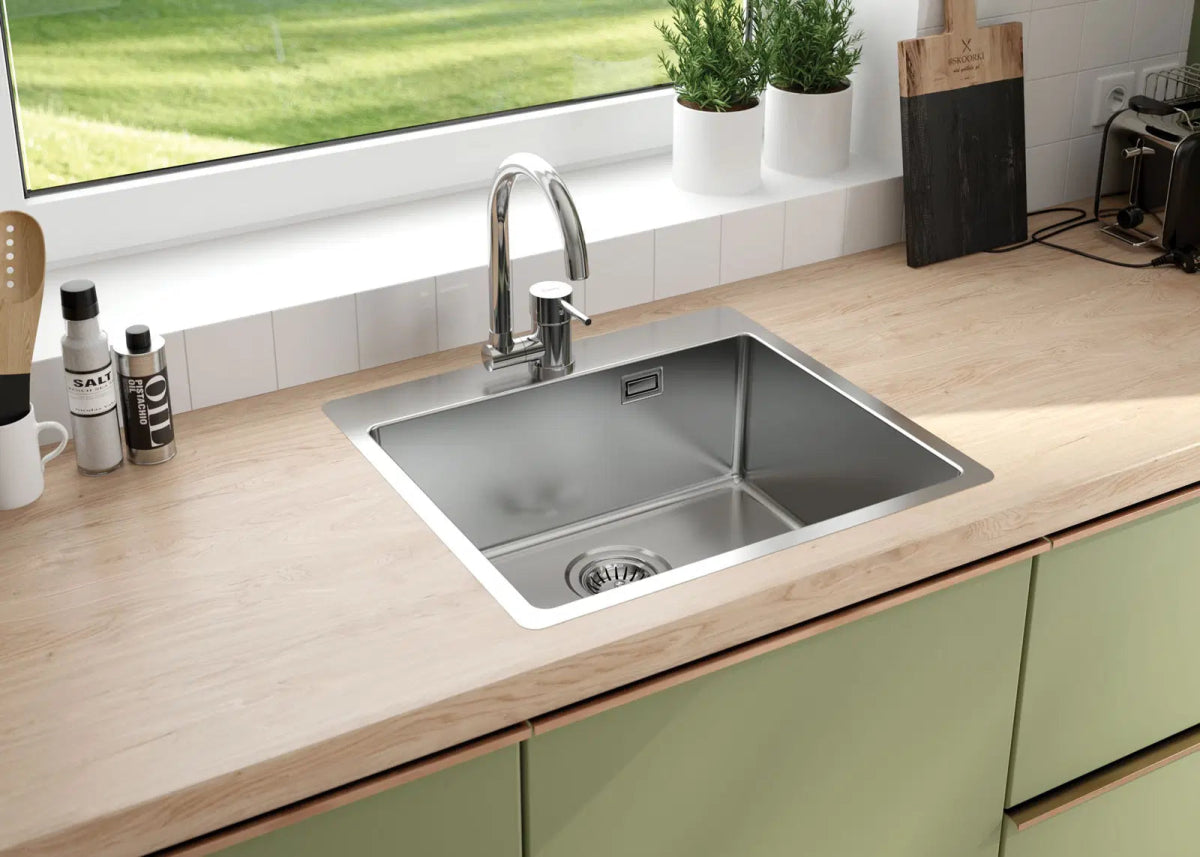 DEANTE Olfato Edelstahlspüle // gebürsteter Stahl // ZPO - 010B erhältlich bei Twoda Shop