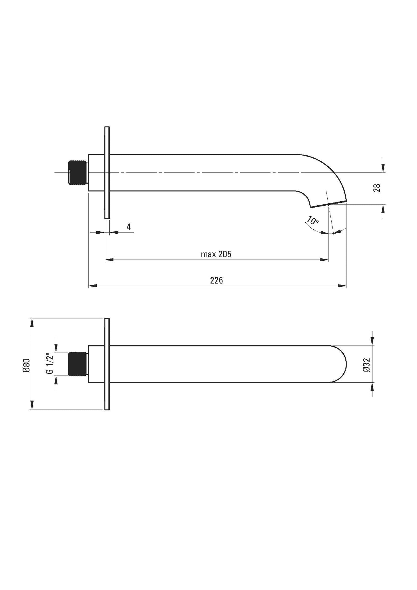 DEANTE Silia 4 - Loch - Wannenarmatur mit Brausegarnitur Unterputz // Titanium // BQS - D18P erhältlich bei Twoda Shop