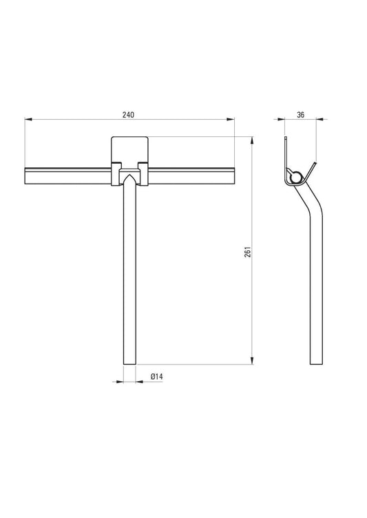 DEANTE Silia Duschabzieher mit Wandhalterung // gebürsteter Stahl // ADI - F31K erhältlich bei Twoda Shop