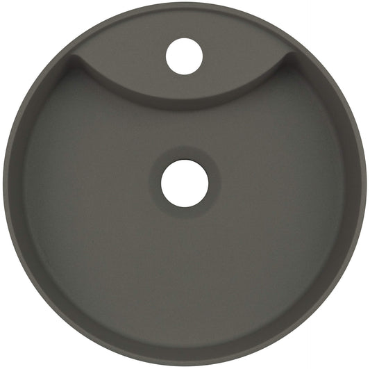 DEANTE Silia Granit - Aufsatzwaschbecken mit Armaturenbank // Anthrazit Metallic // CQS - TU4B erhältlich bei Twoda Shop