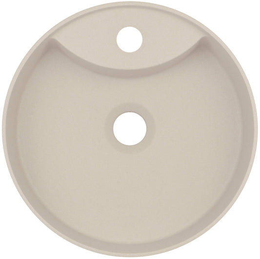 DEANTE Silia Granit - Aufsatzwaschbecken mit Armaturenbank // Beige // CQS - 5U4B erhältlich bei Twoda Shop