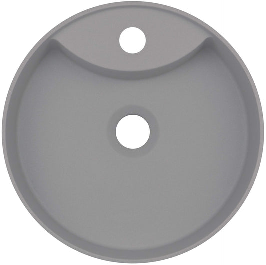 DEANTE Silia Granit - Aufsatzwaschbecken mit Armaturenbank // Grau Metallic // CQS - SU4B erhältlich bei Twoda Shop