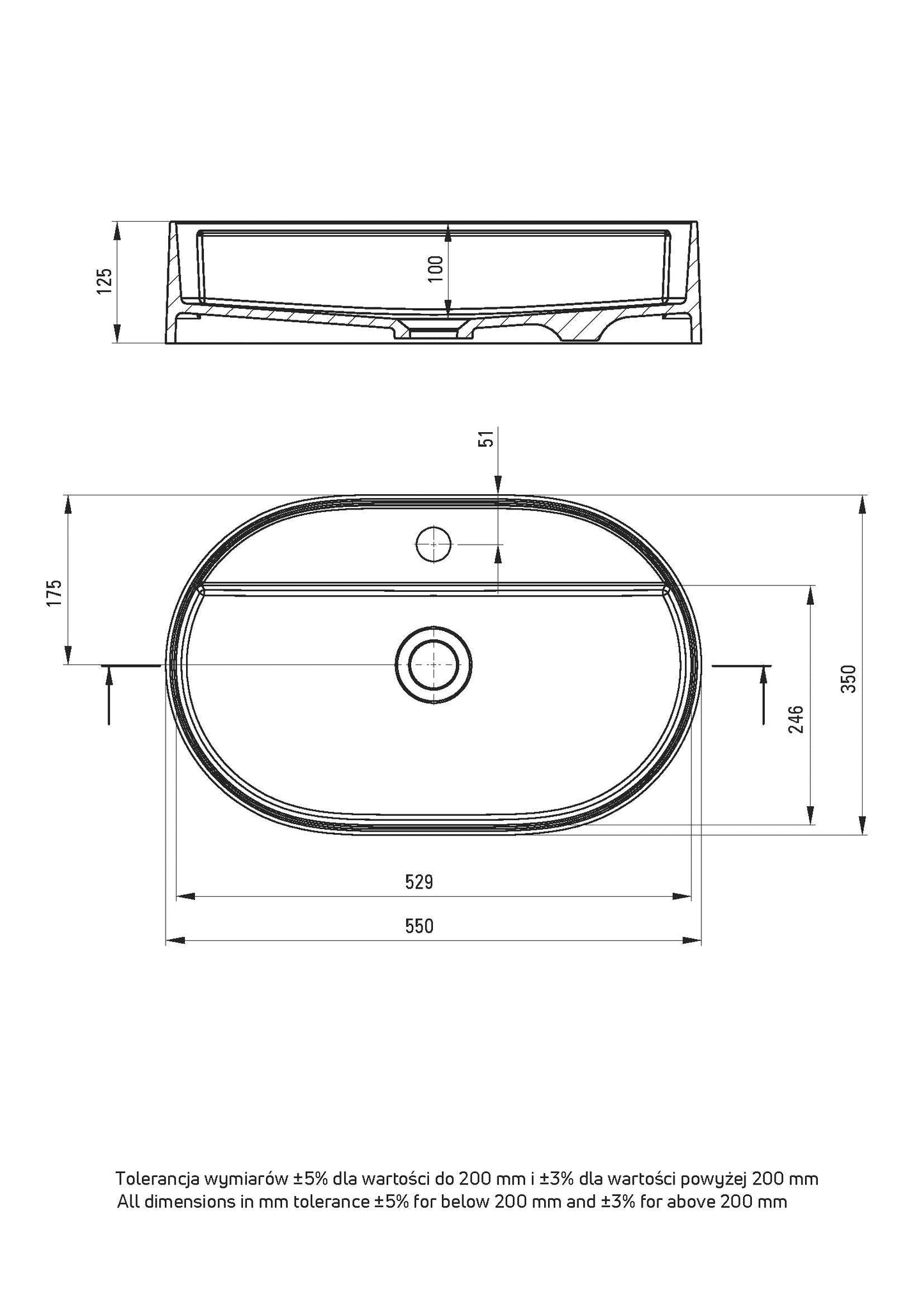 DEANTE Silia Granit - Aufsatzwaschbecken mit Armaturenbank - Oval // Nero // CQS - NU6B erhältlich bei Twoda Shop