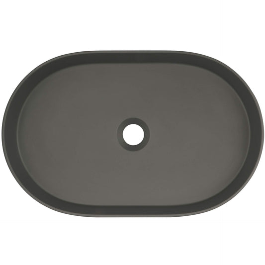 DEANTE Silia Granit - Aufsatzwaschbecken - Oval // Anthrazit Metallic // CQS - TU6S erhältlich bei Twoda Shop