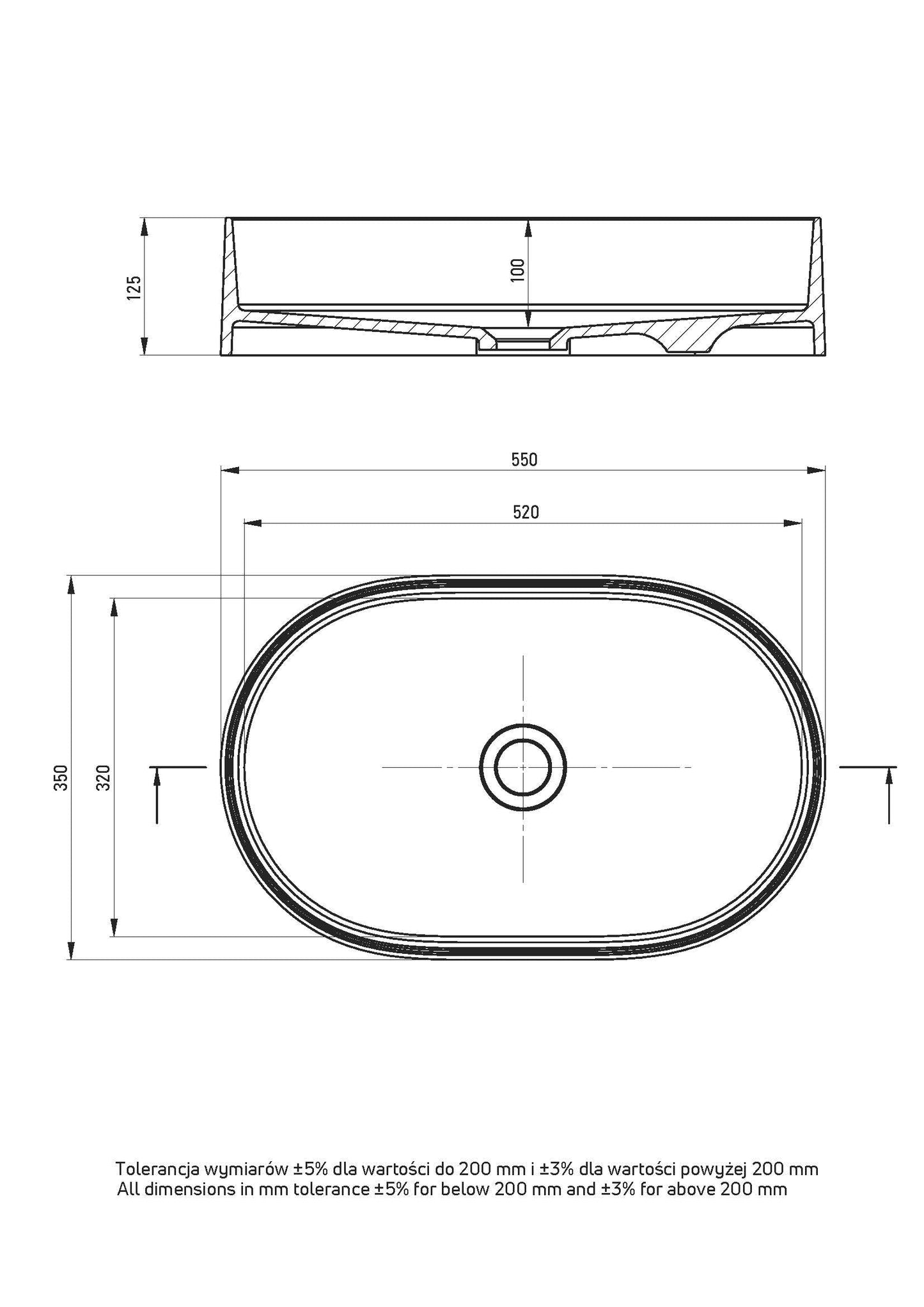 DEANTE Silia Granit - Aufsatzwaschbecken - Oval // Grau Metallic // CQS - SU6S erhältlich bei Twoda Shop