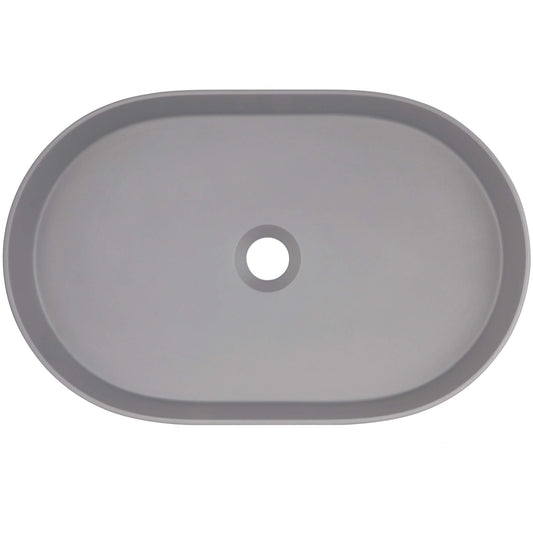 DEANTE Silia Granit - Aufsatzwaschbecken - Oval // Grau Metallic // CQS - SU6S erhältlich bei Twoda Shop