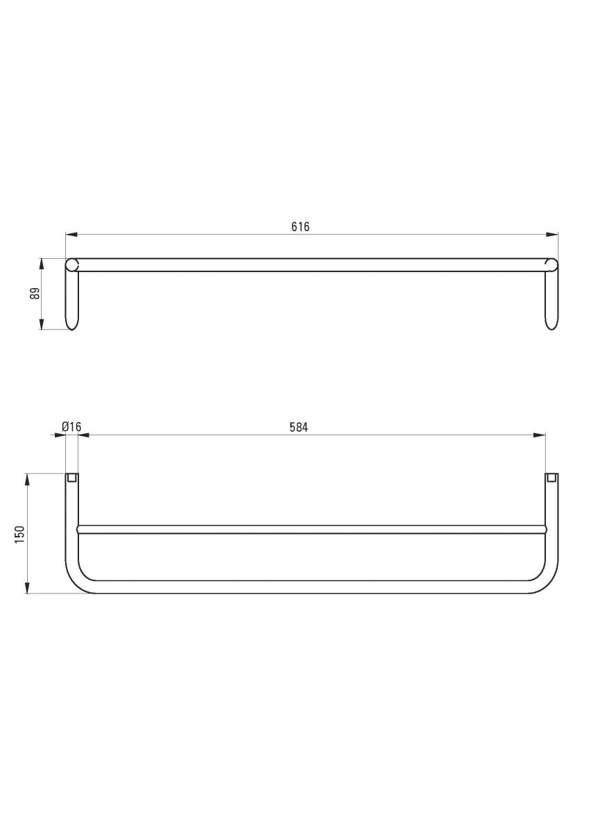 DEANTE Silia Handtuchhalter - Doppelt // Chrom // ADI - 0631 erhältlich bei Twoda Shop