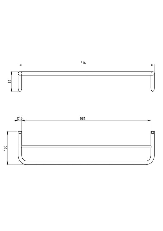 DEANTE Silia Handtuchhalter - Doppelt // gebürstete Bronze // ADI - C631 erhältlich bei Twoda Shop