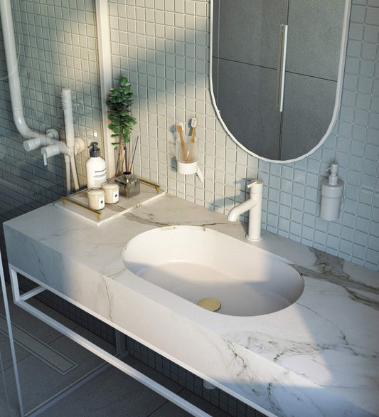 DEANTE Silia Hängespiegel mit Rahmen // Bianco // ADI - A851 erhältlich bei Twoda Shop