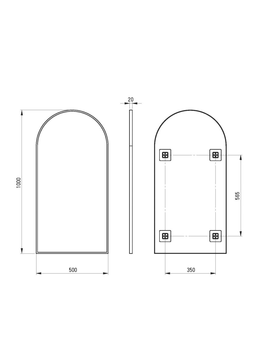 DEANTE Silia Hängespiegel mit Rahmen // Bianco // ADI - A851 erhältlich bei Twoda Shop