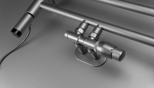 DEANTE Silia Heizpatrone für Badheizkörper – 400 W // Stahl Matt // AGI - F401 erhältlich bei Twoda Shop