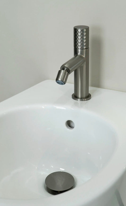 DEANTE Silia Hexa Bidet - Armatur // gebürsteter Stahl // BHS - F30M erhältlich bei Twoda Shop