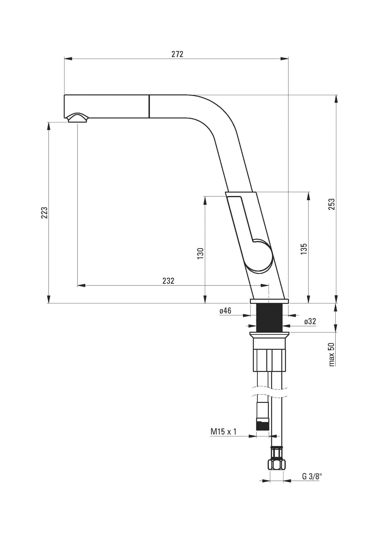 DEANTE Silia Küchenarmatur mit ausziehbarem Auslauf // Titanium // BQS - D73M erhältlich bei Twoda Shop