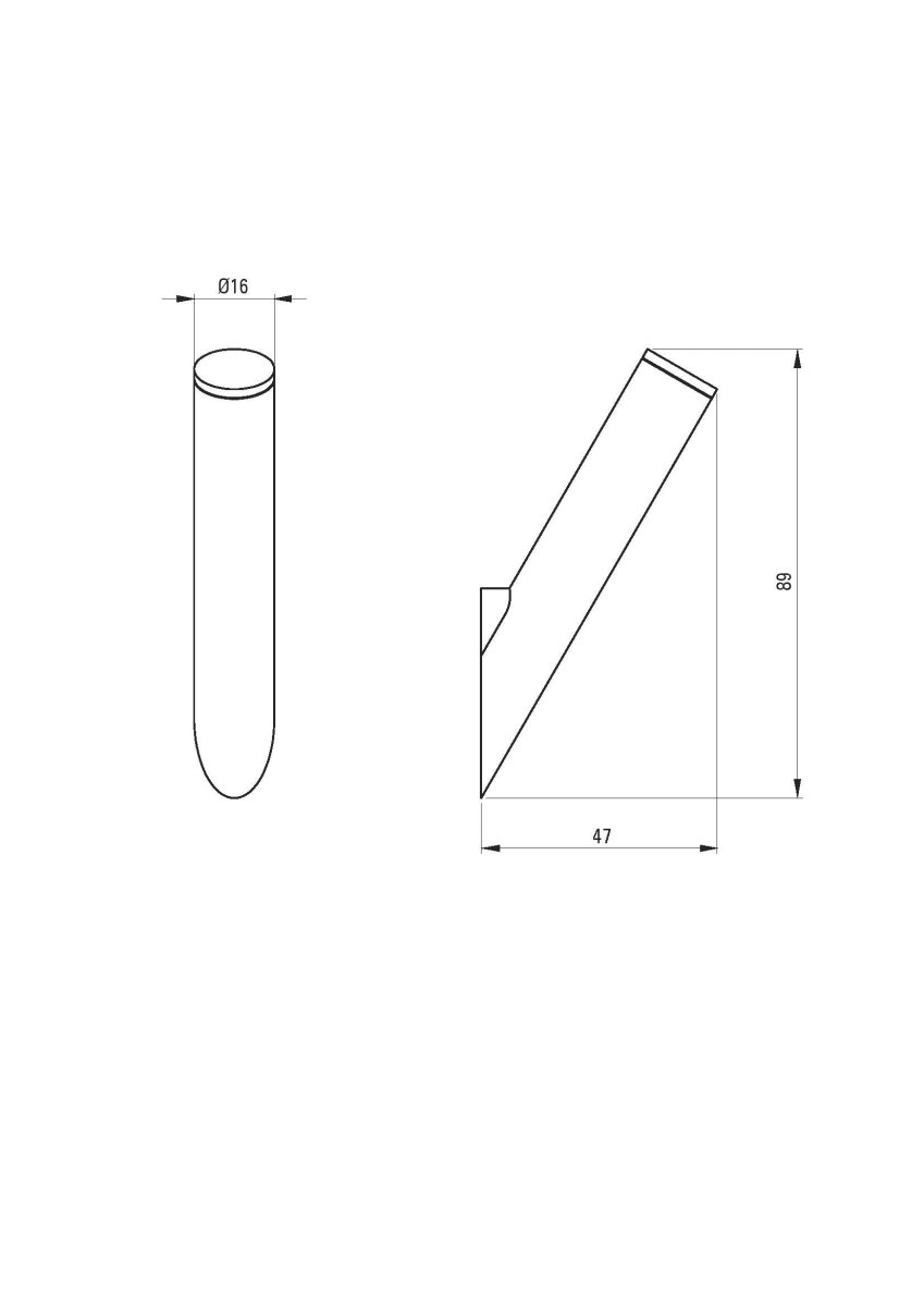 DEANTE Silia Wandhaken Einzel // Titanium // ADI - D111 erhältlich bei Twoda Shop