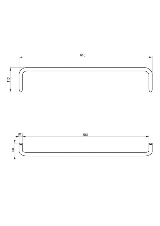 DEANTE Silia Wandhandtuchhalter // Bianco // ADI - A621 erhältlich bei Twoda Shop