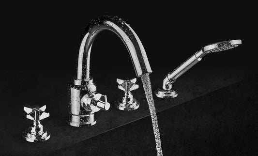 DEANTE Temisto 4 - Loch - Wannenarmatur mit Brausegarnitur // Chrom // BQT - 014D erhältlich bei Twoda Shop