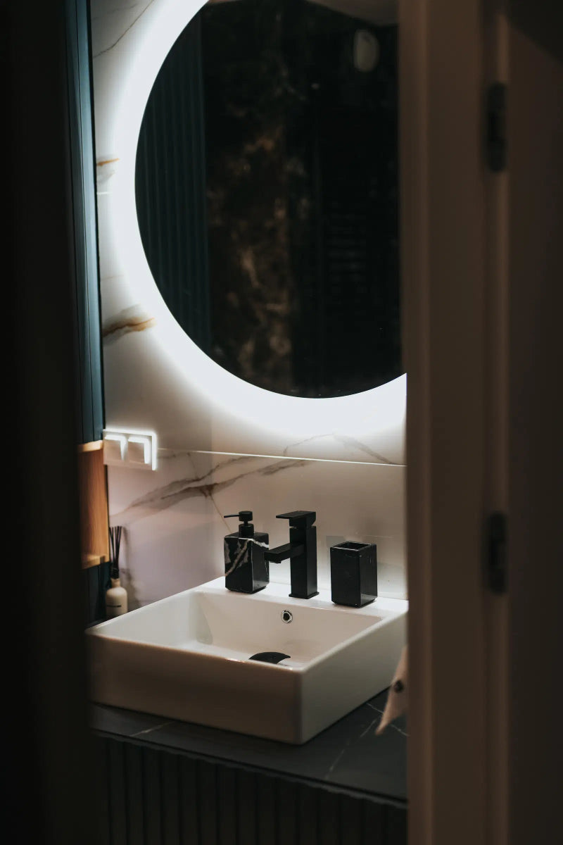 DEANTE Temisto Keramik - Waschbecken zur Aufsatz - oder Wandmontage // Weiß // CDT - 6U5S erhältlich bei Twoda Shop