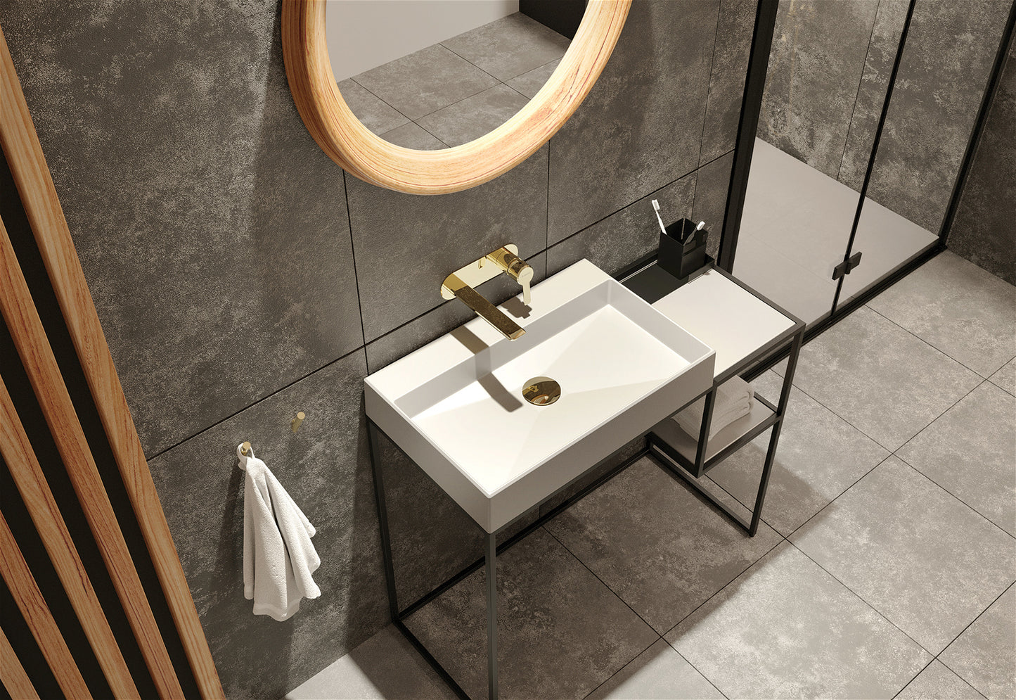 DEANTE Arnika wash basin mixer concealed // Gold // BQA-Z54L