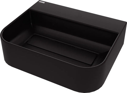 DEANTE Arnika Granit Aufsatzwaschbecken mit Armaturenbank // Nero // CQA-NU5S