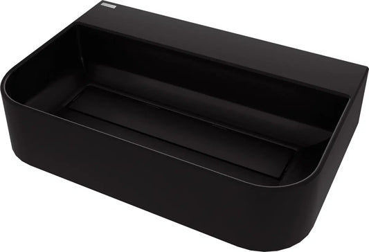 DEANTE Arnika Granit Aufsatzwaschbecken mit Armaturenbank // Nero // CQA-NU6S