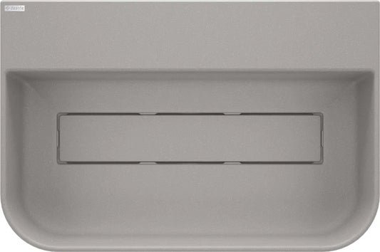 DEANTE Arnika Granit Aufsatzwaschbecken mit Armaturenbank // Grau Metallic // CQA-SU6S