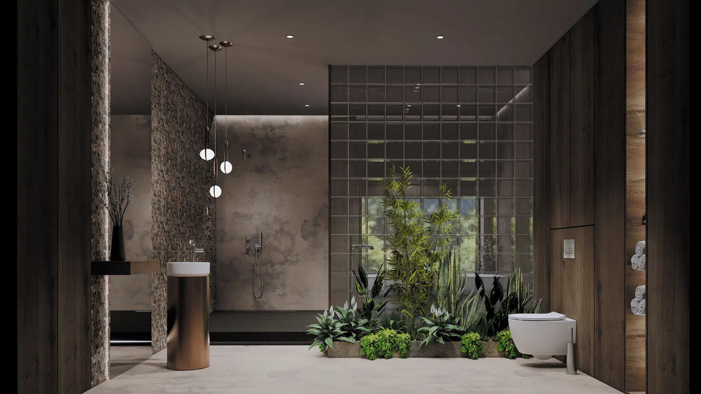 DEANTE Silia Hexa Unterputz-Duschset mit Handbrause // gebürsteter Stahl // NHS-F9XK