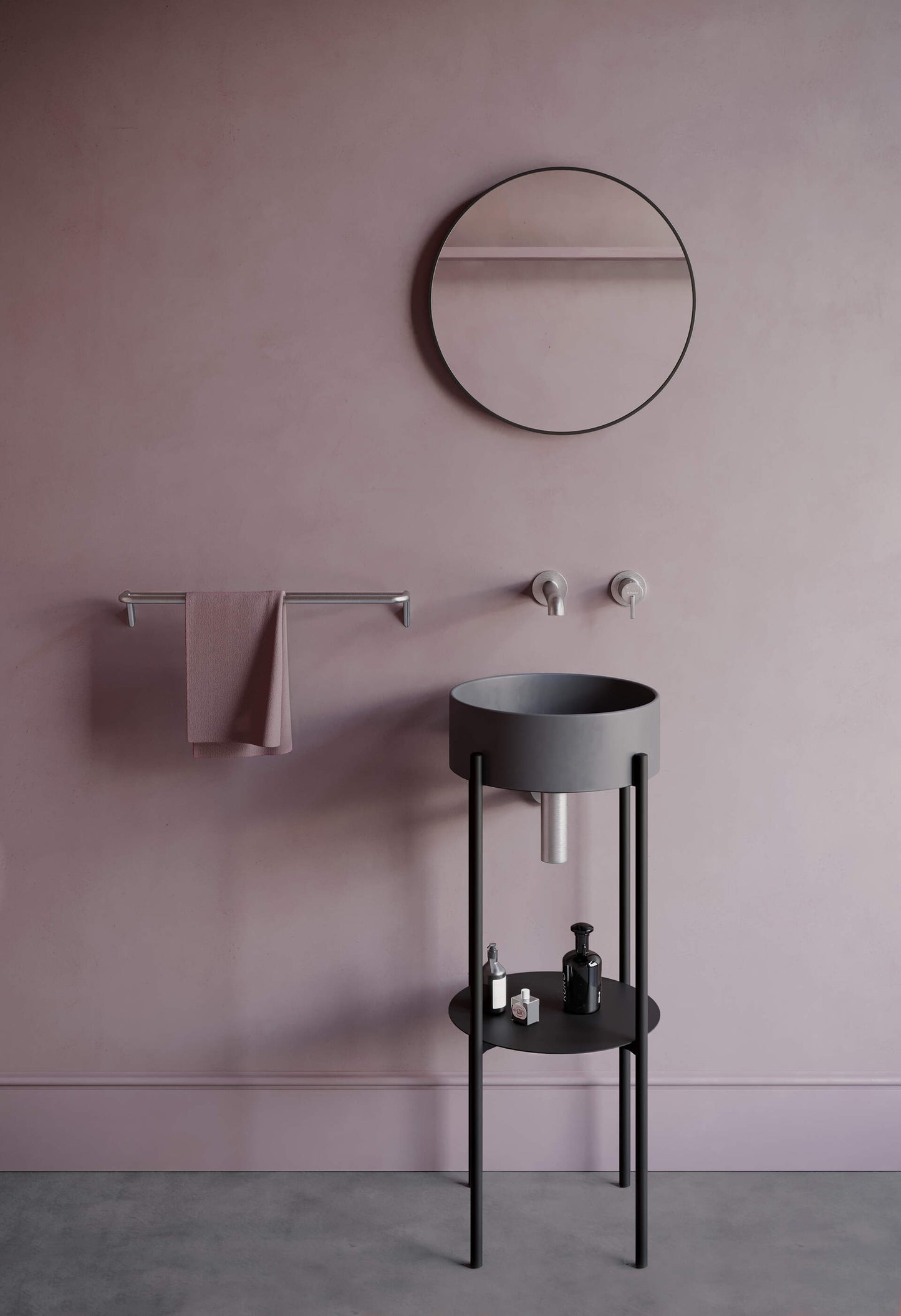 DEANTE Silia Freistehende Badezimmerkonsole // Nero // CKS-N36A