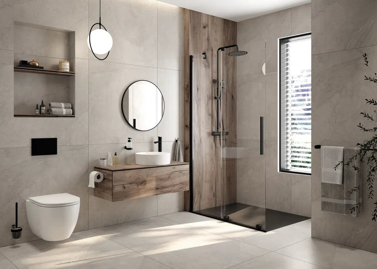 DEANTE Arnika Duschsystem mit Regenbrause // Nero // NAC-N1QK