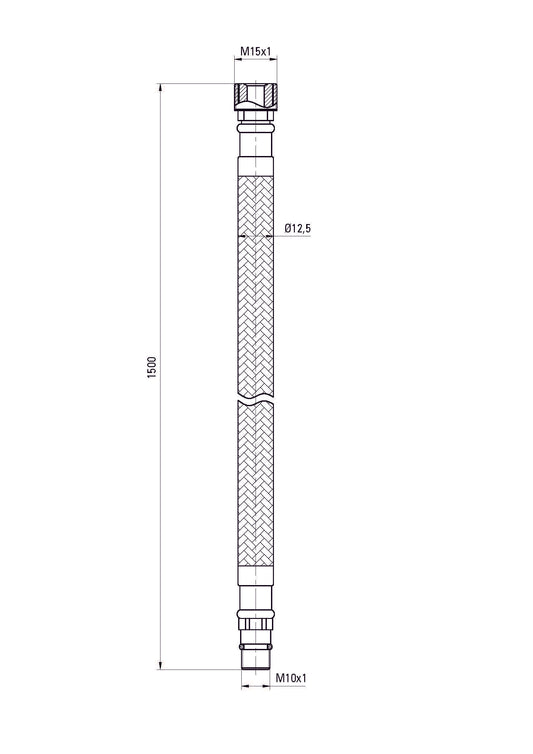 DEANTE Nylon Hose for Kitchen Sink Faucet with Pull-Out Spout // Gray // XDCA4VXRN 