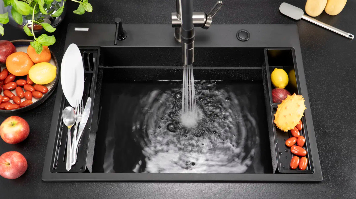 DEANTE Magnetic Granitspülbecken Magnetisch // Nero // ZRM-N10B