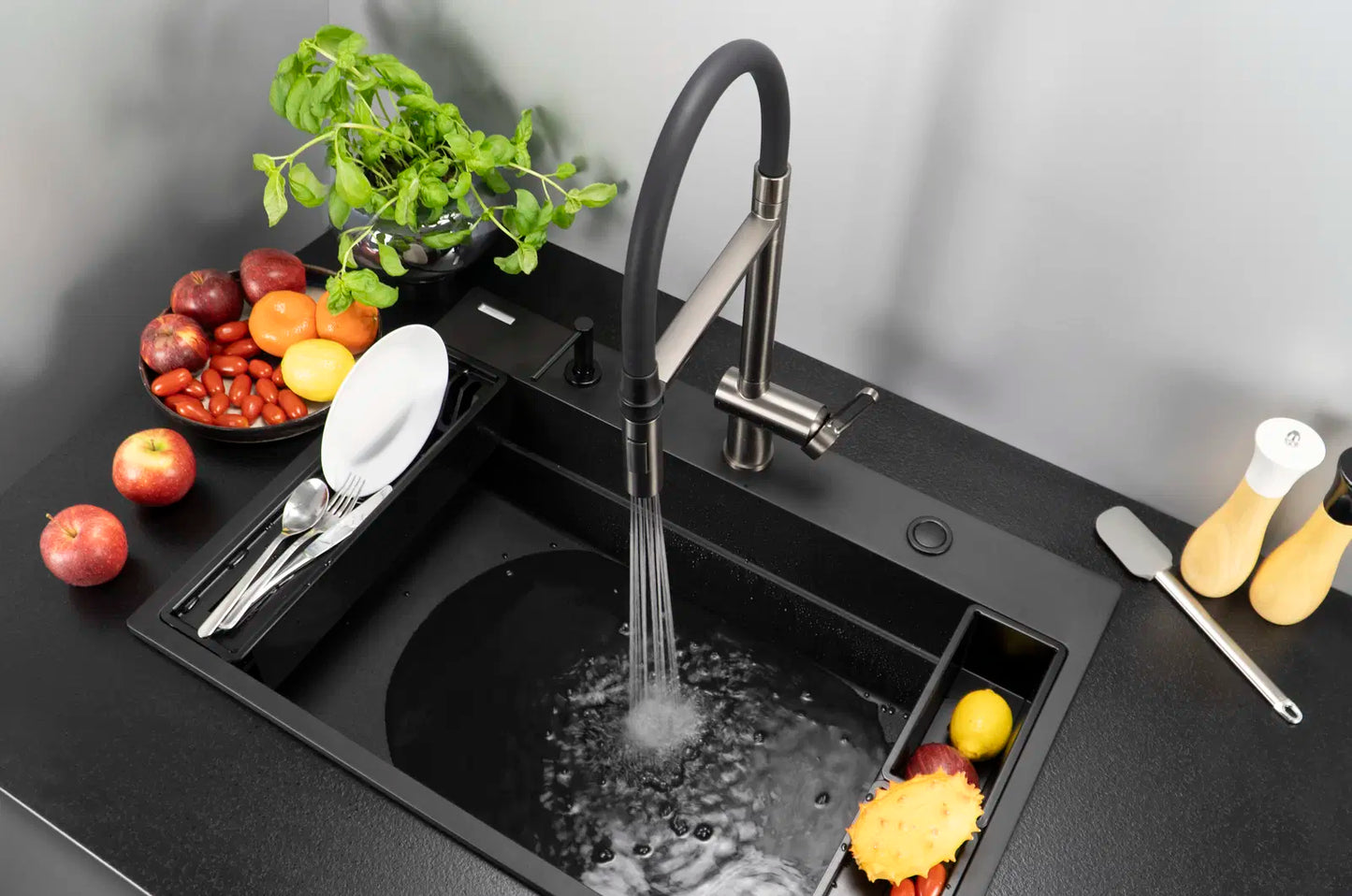 DEANTE Magnetic Granitspülbecken Magnetisch // Nero // ZRM-N10B