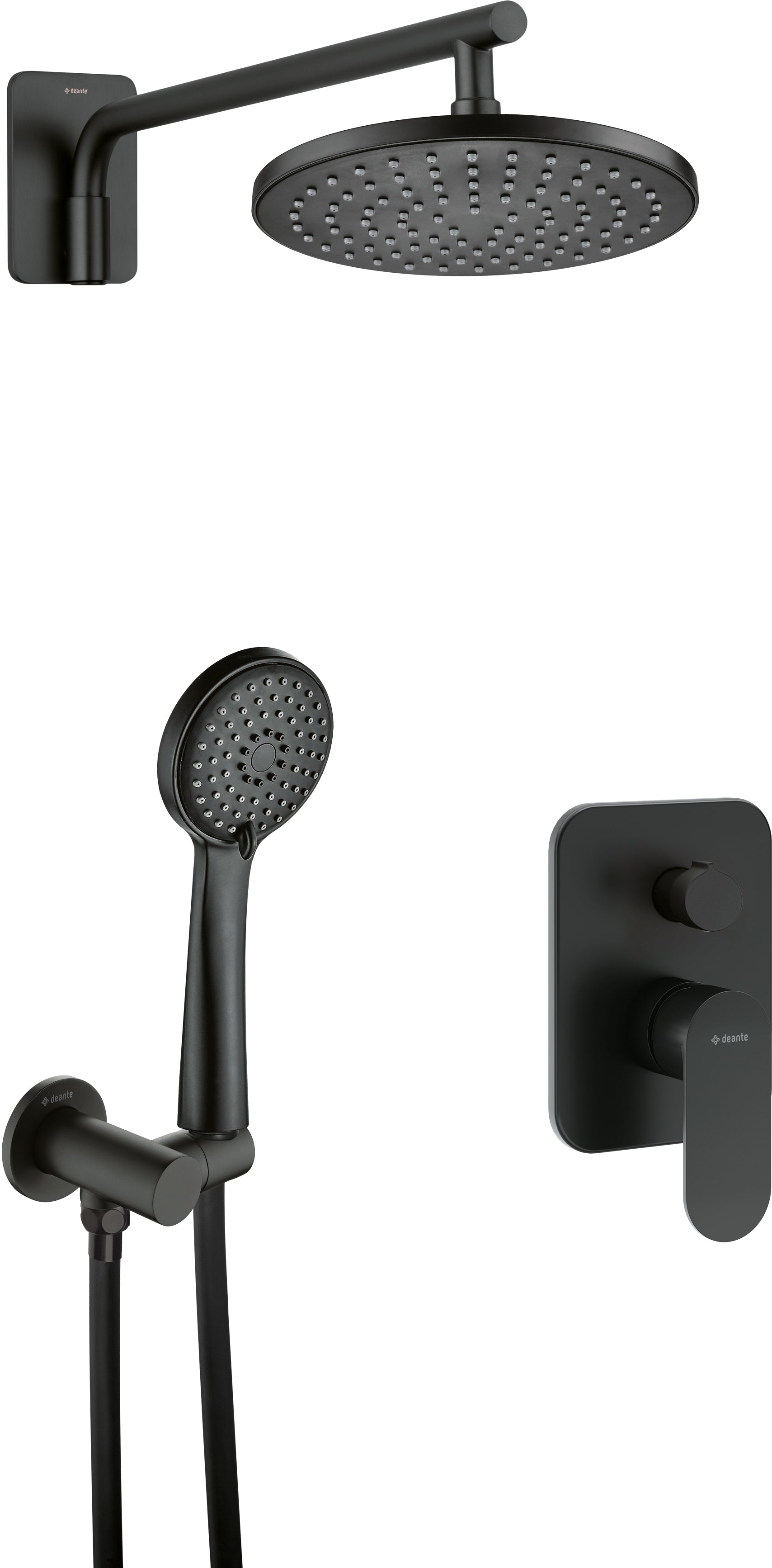 DEANTE Alpinia Duschset Unterputz // Nero // NAC - N9ER erhältlich bei Twoda Shop